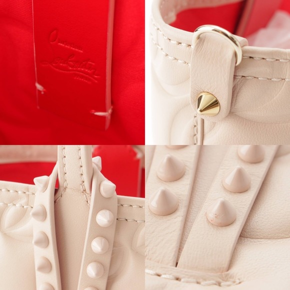 Christian Louboutin Cabata Studded Shoulder Pink Mini Handbag - Picture 7 of 9